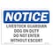 Signmission OSHA Notice Sign, 3.5" Height, 5" Width, Livestock Guardian Dog On Duty Do Not Enter Sign, Landscape OS-NS-D-35-L-14020 - alternate 1